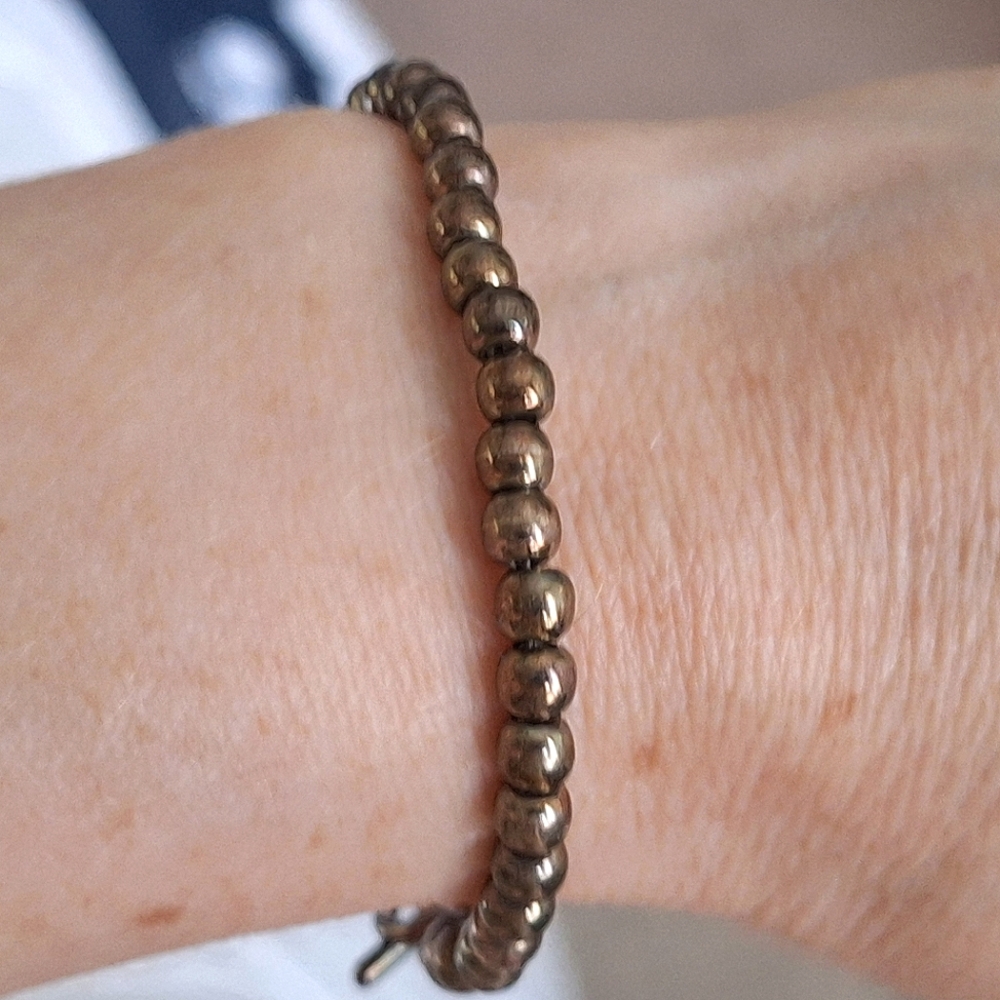 Gold Tone Beaded Bracelet